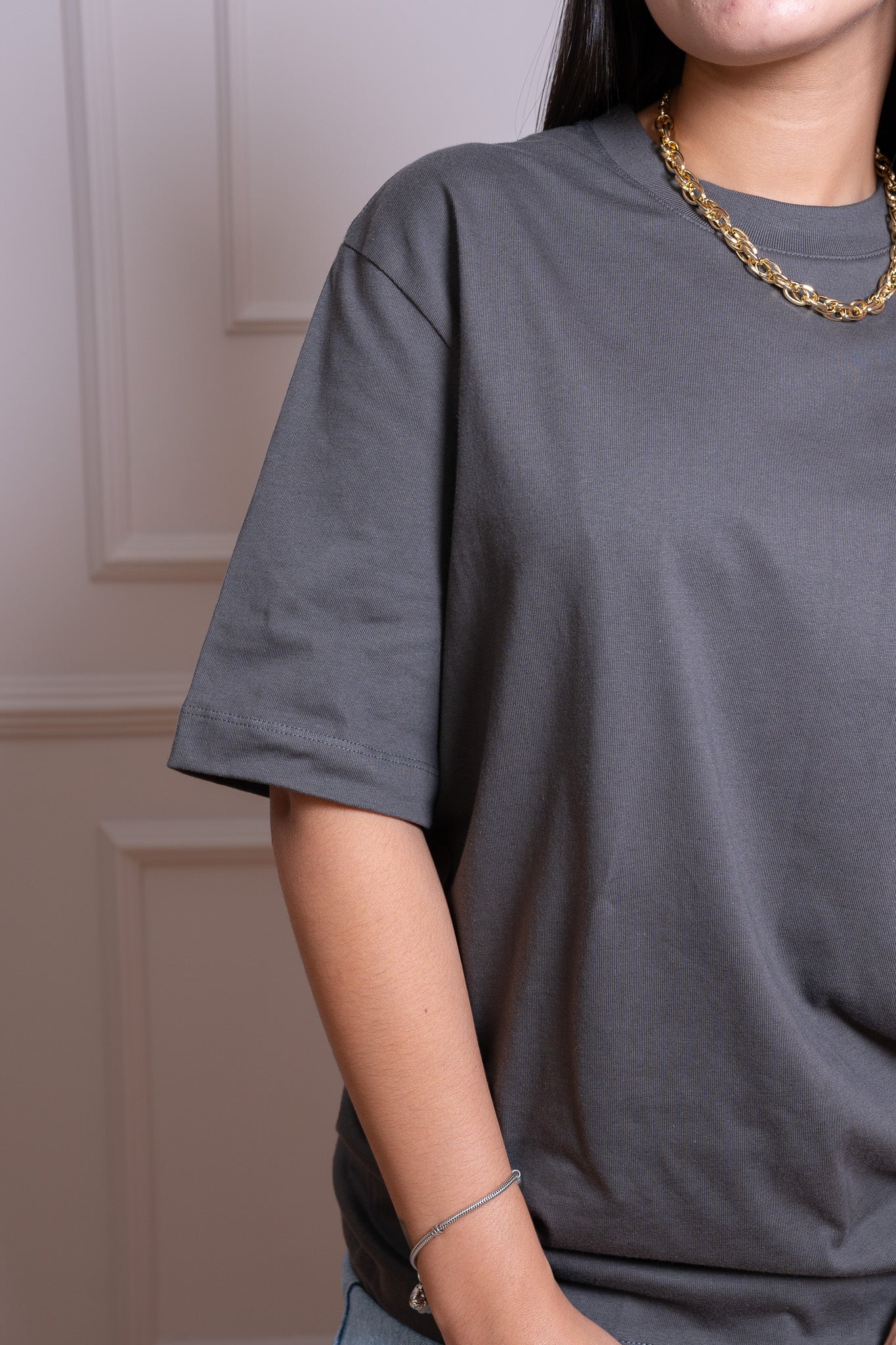 Camiseta Premium – Tela Suave y Cómoda, 100% Algodón Color Plomo