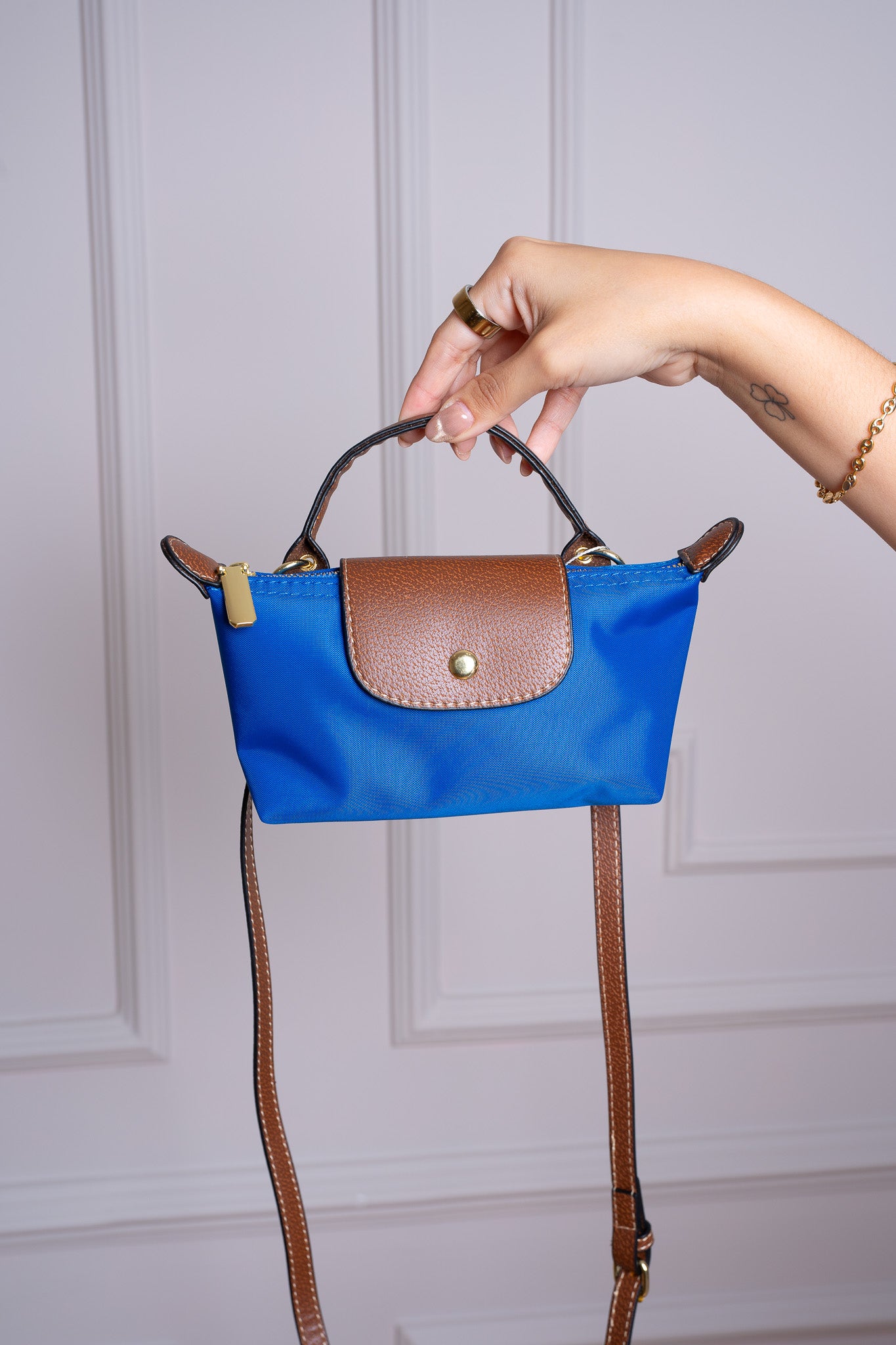 Mini Bolso “Chic París” – Azul Radiante