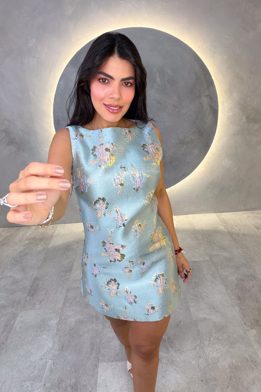 VESTIDO AMERICANO REF: MD7027 AZUL