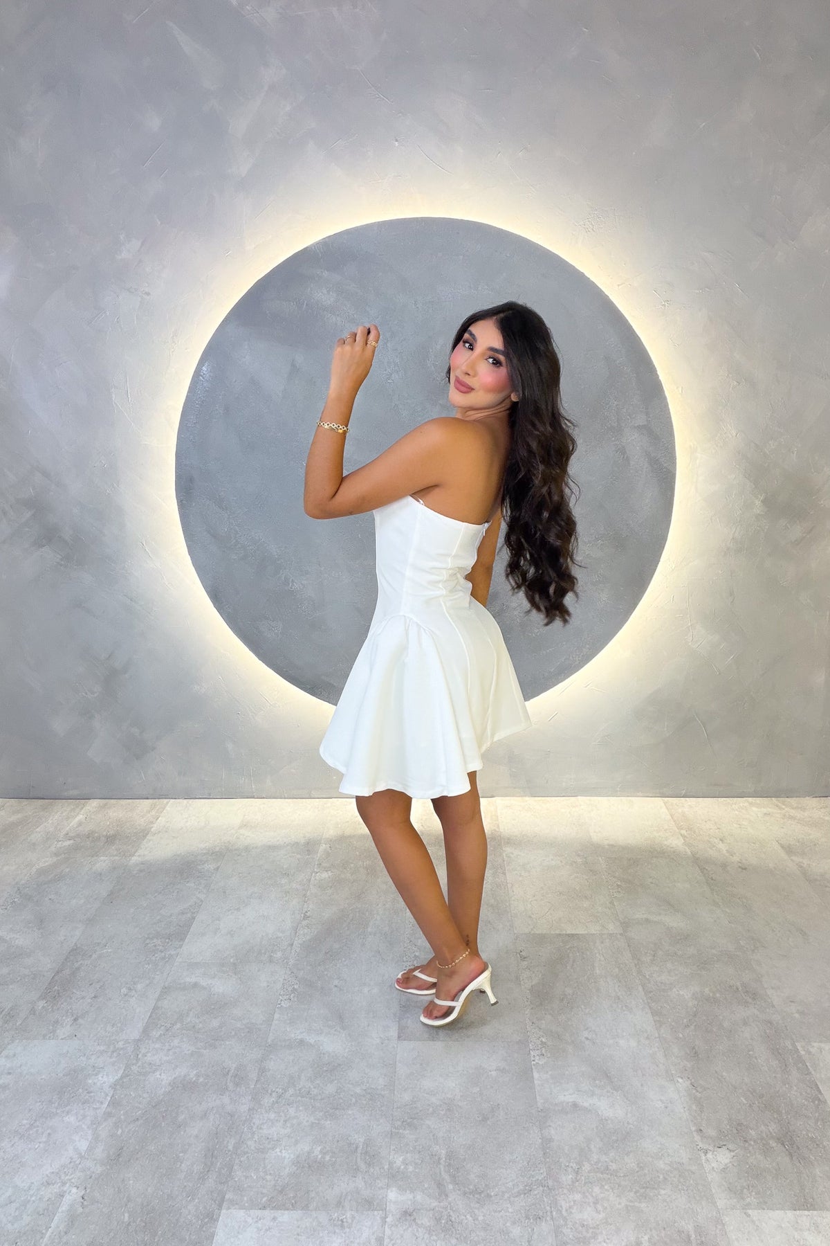 VESTIDO AMERICANO REF: LD12593 BLANCO