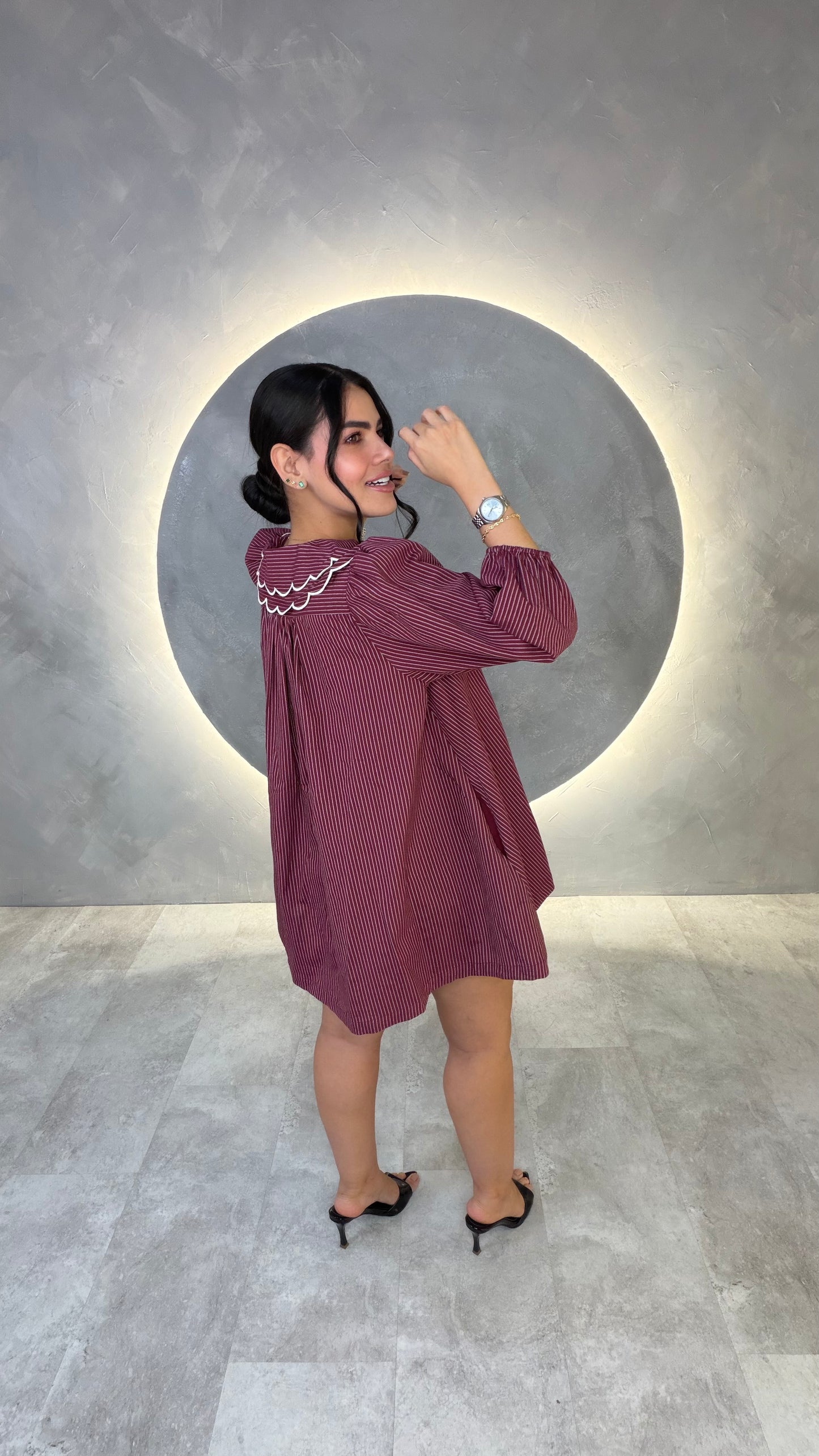 VESTIDO AMERICANO REF: MD6375A VINOTINTO
