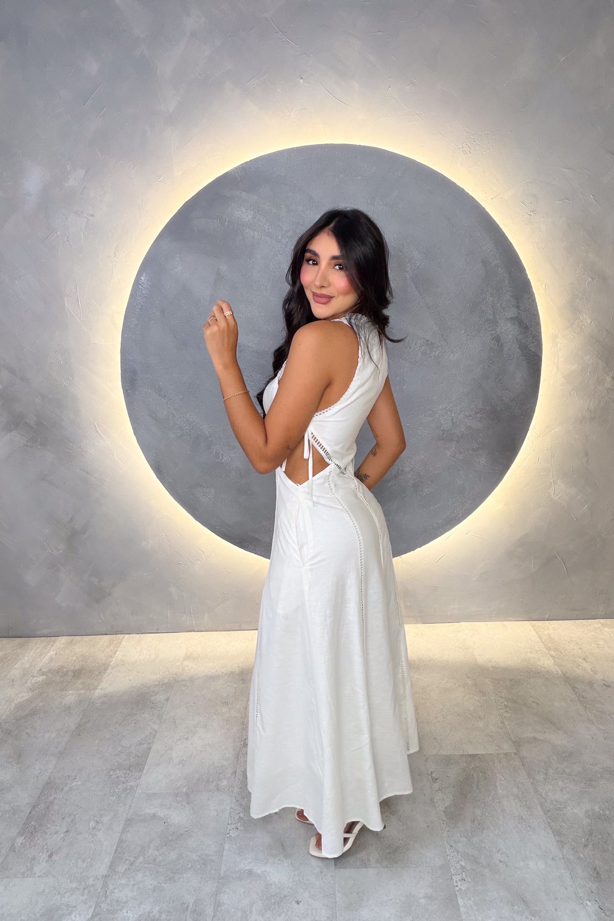 VESTIDO AMERICANO REF:HD0287 BLANCO