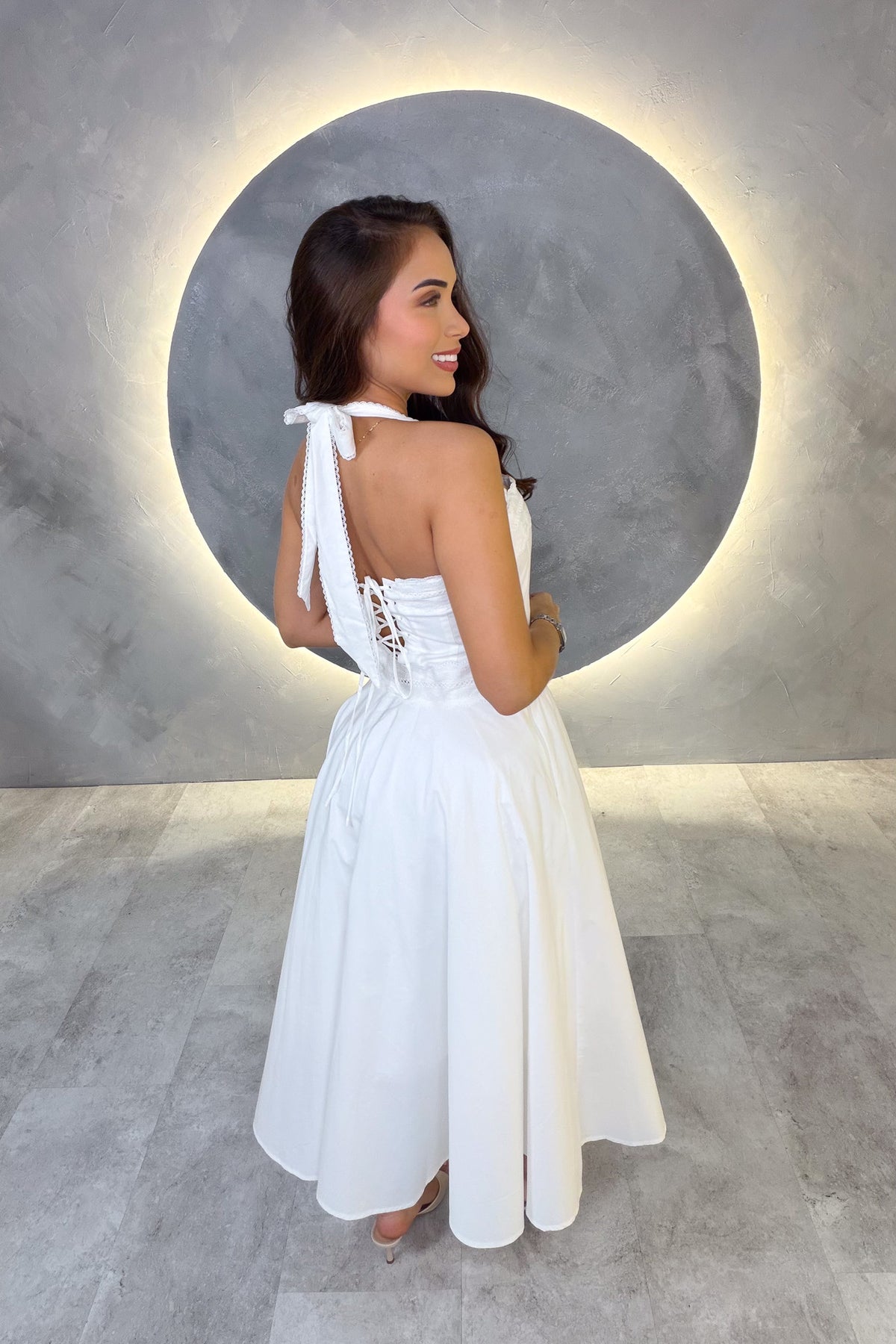 VESTIDO AMERICANO REF: D80847-1 BLANCO