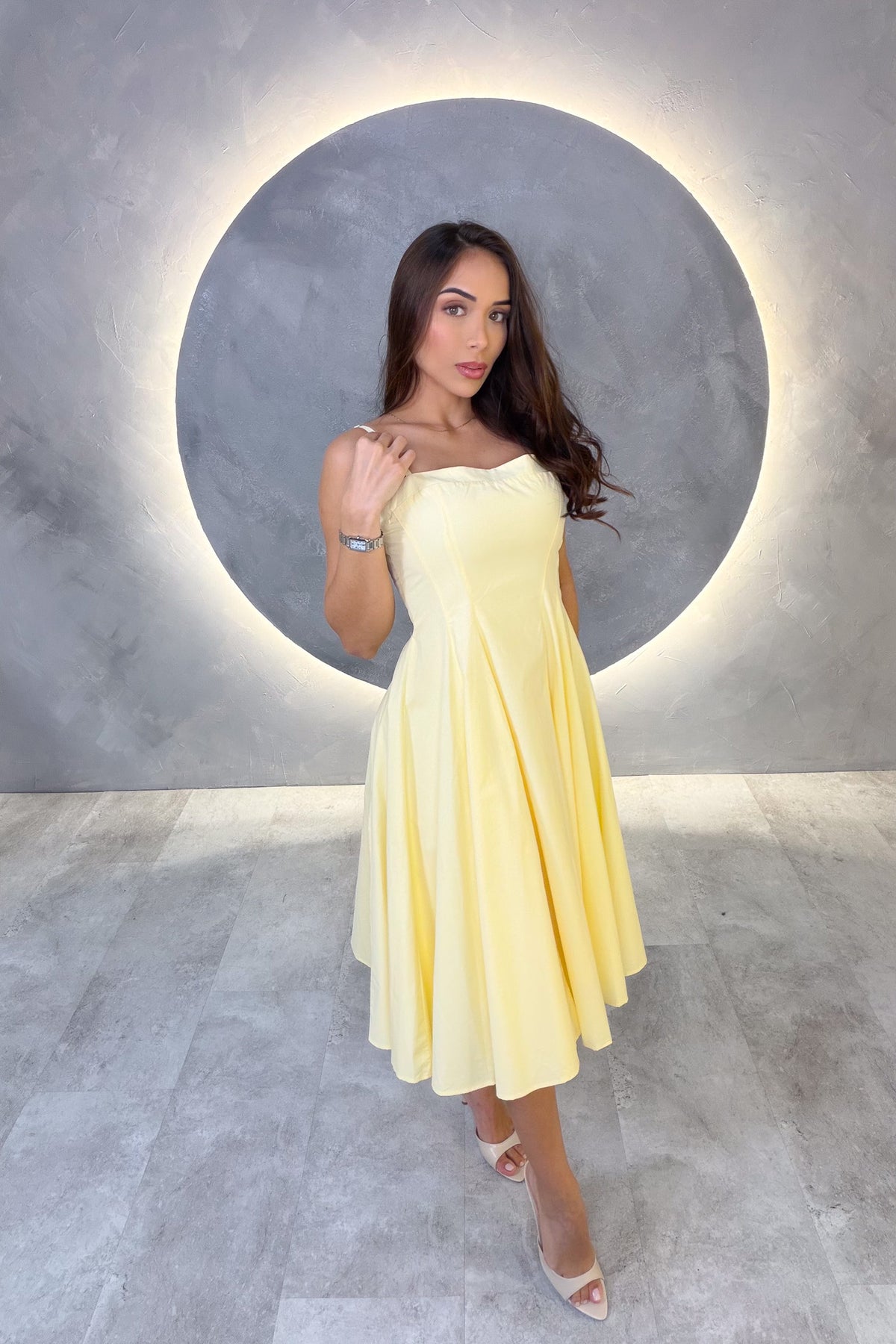 VESTIDO AMERICANO REF: D80800 AMARILLO
