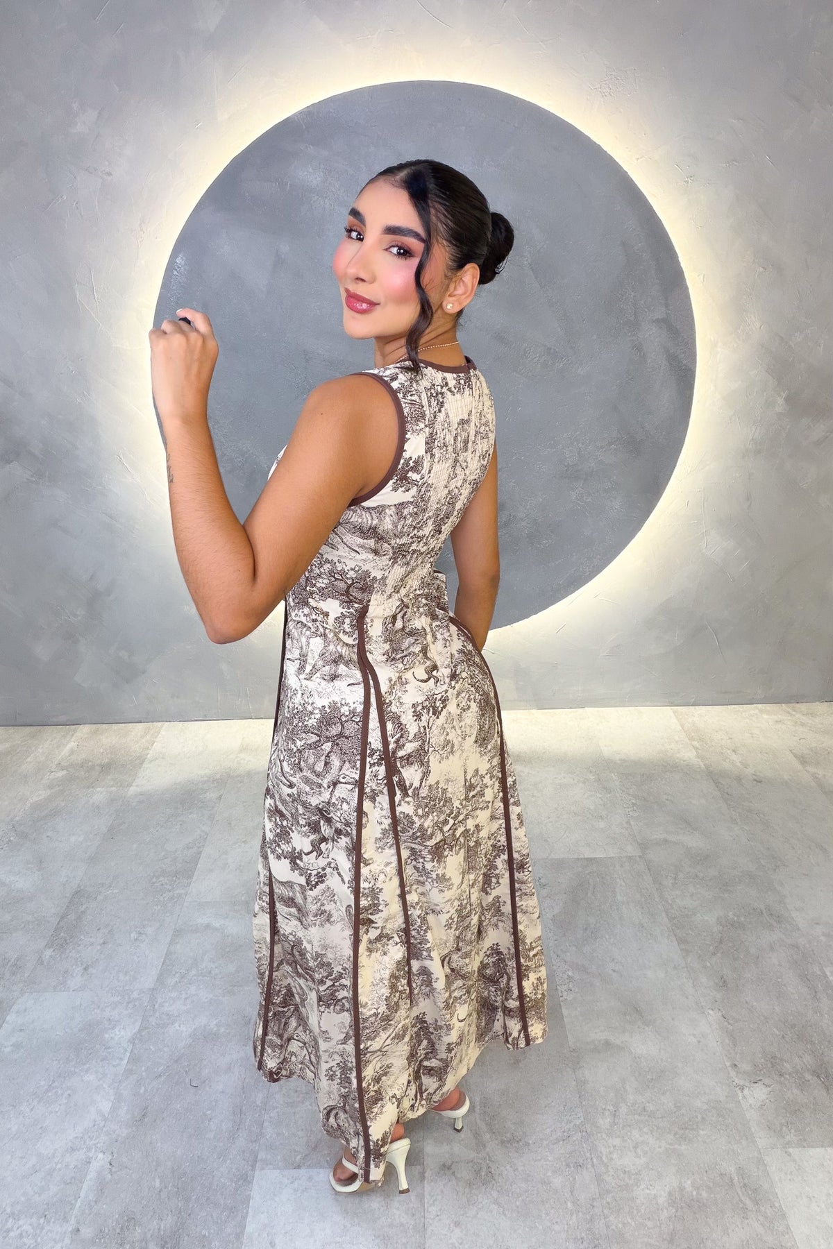 VESTIDO AMERICANO REF:HQD0119 CAFE