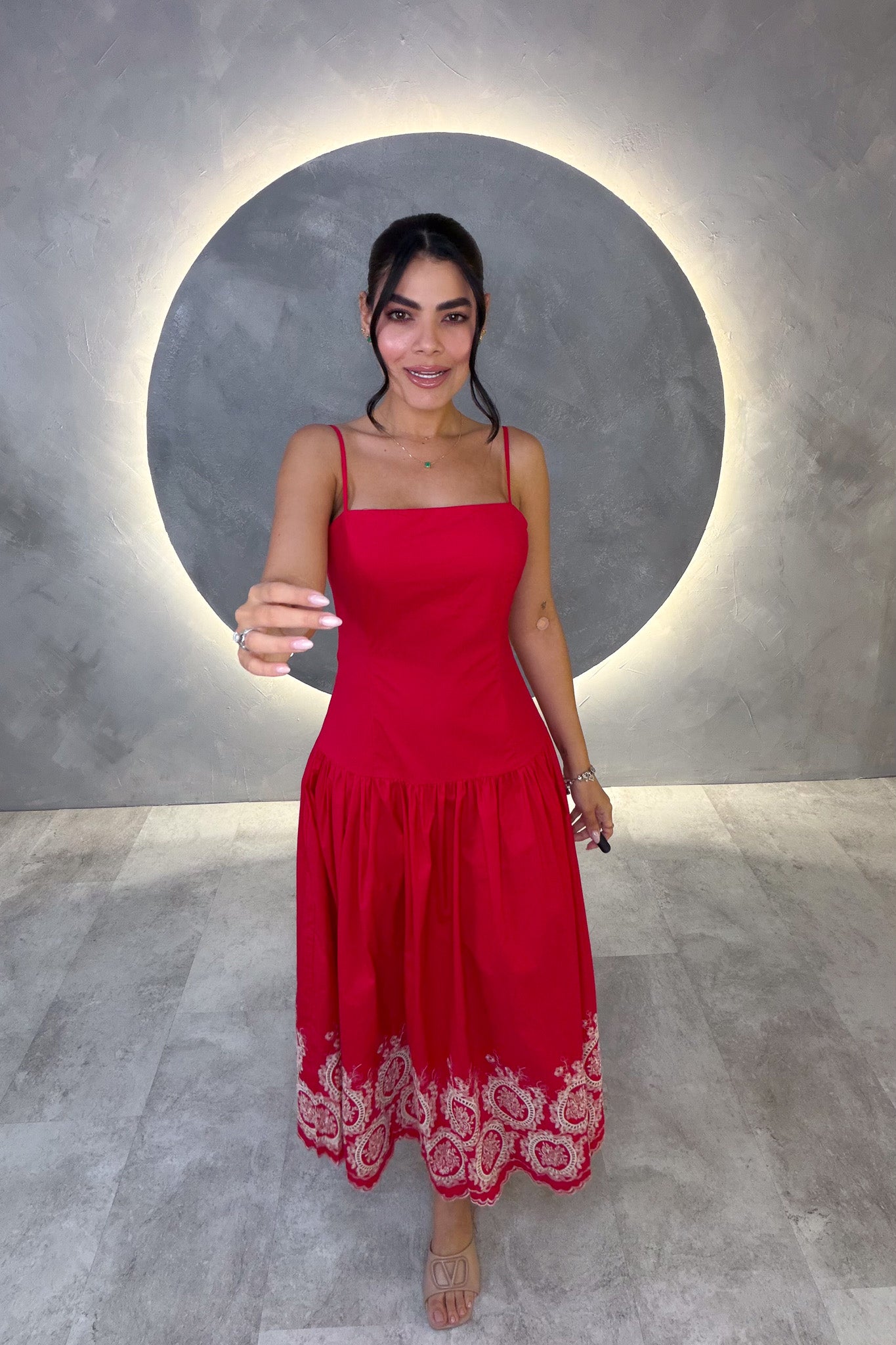 VESTIDO AMERICANO REF: MD6845 ROJO