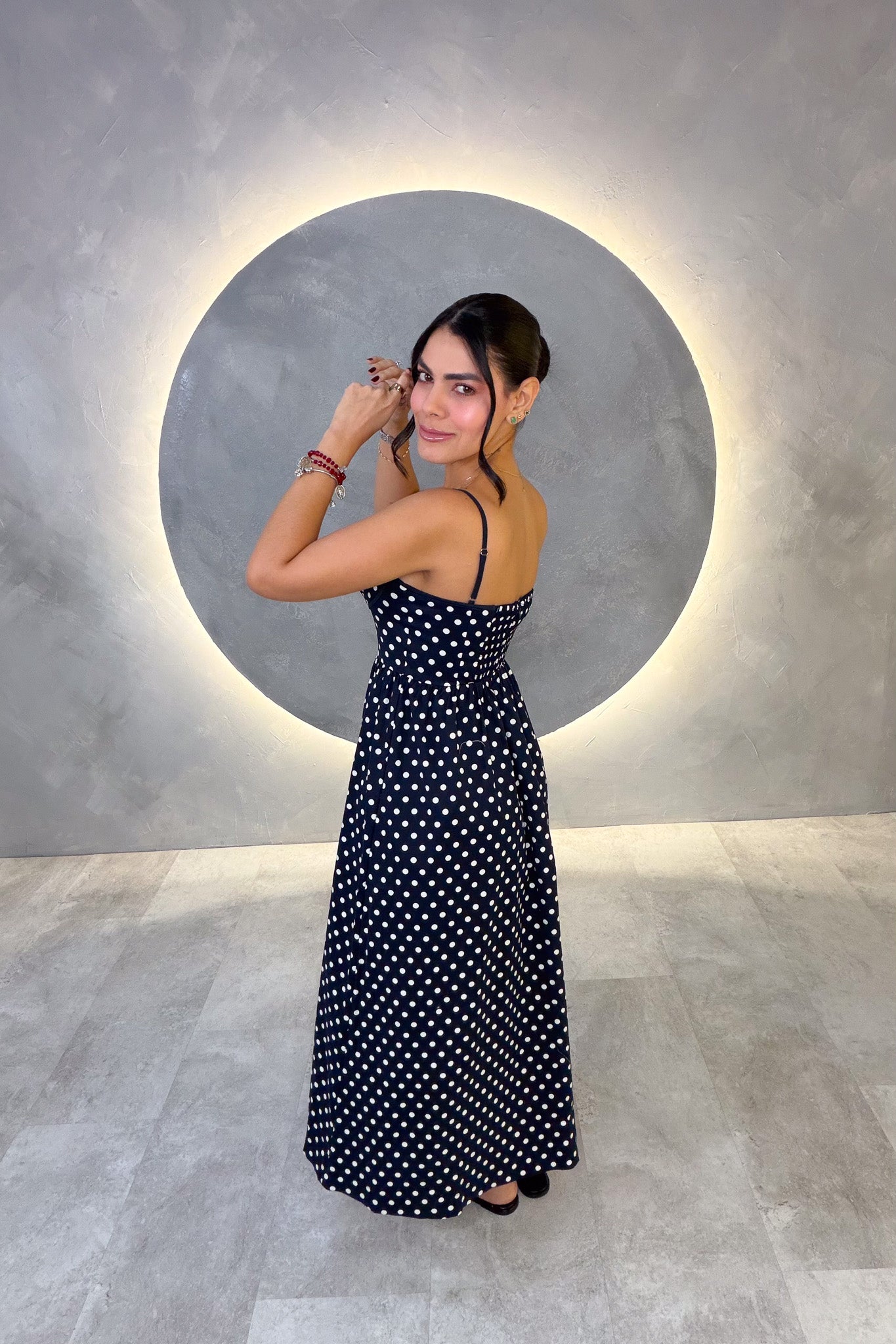 VESTIDO AMERICANO REF: MD6827 AZUL OSCURO