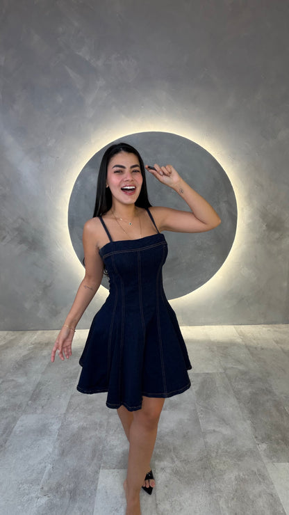VESTIDO DENIM OSCURO  REF: 1