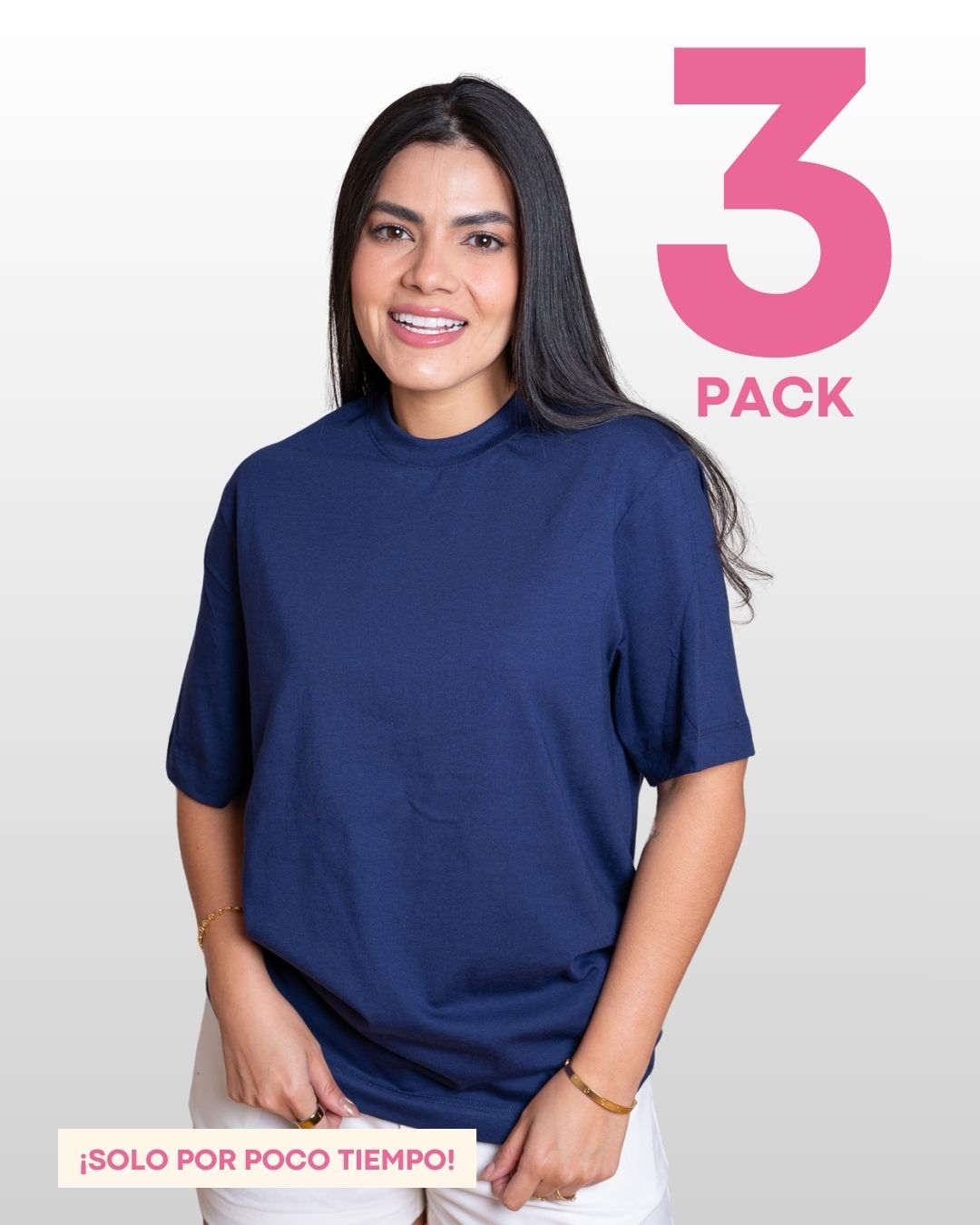 CAMISETAS BÁSICAS PACK X 3 (ROJO - AZUL TURQUI - VERDE ESMERALDA)
