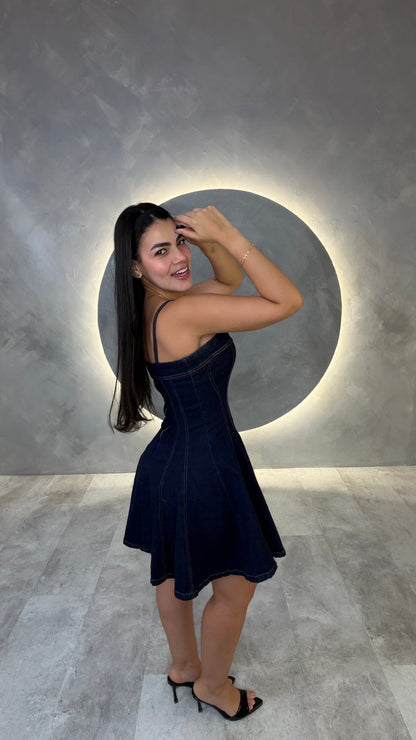 VESTIDO DENIM OSCURO  REF: 1