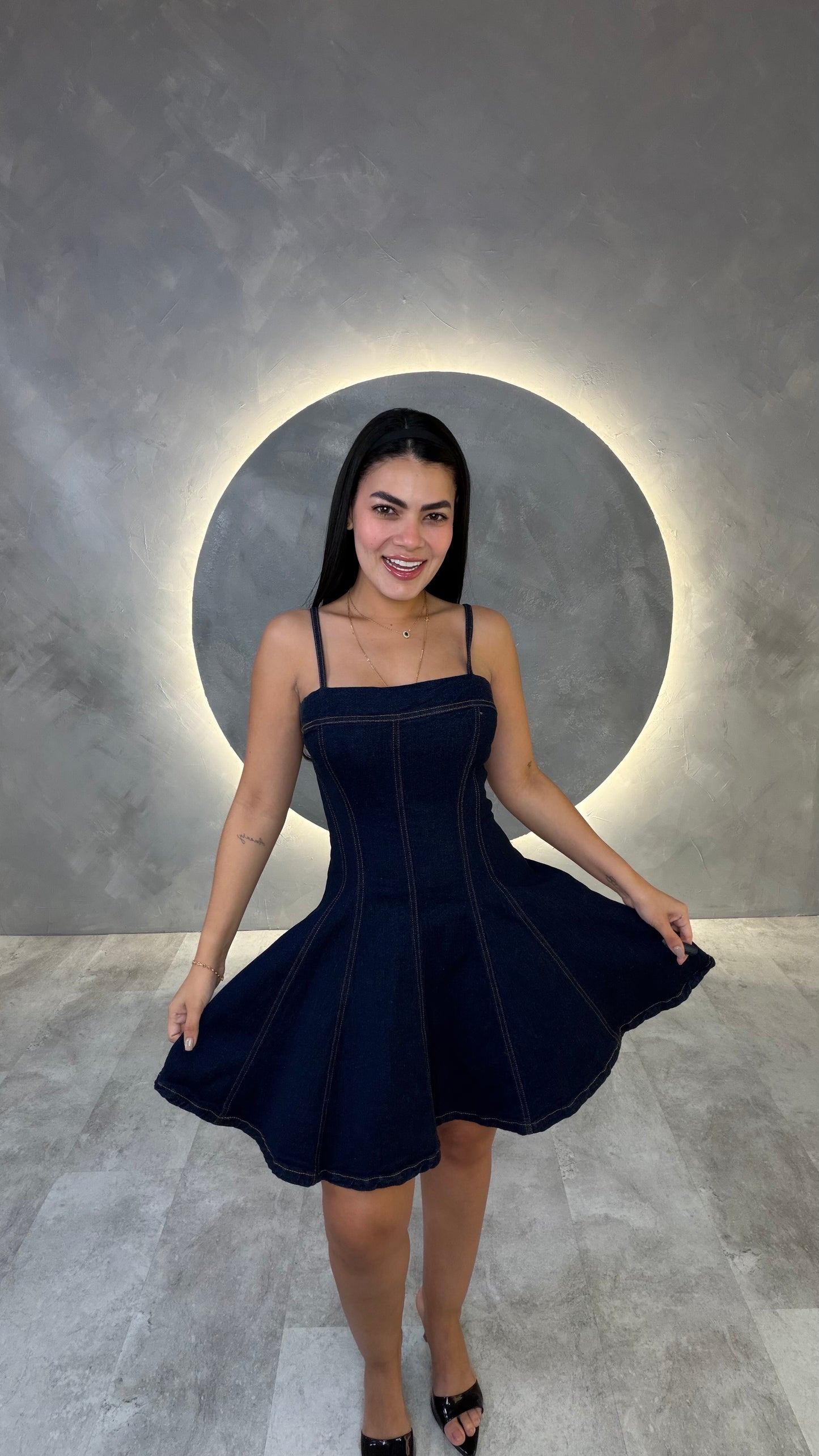 VESTIDO DENIM OSCURO  REF: 1