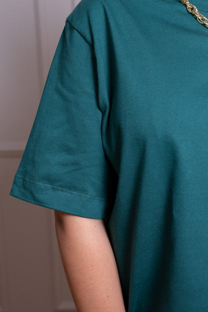 Camiseta Premium – Tela Suave y Cómoda, 100% Algodón Color Verde Esmeralda