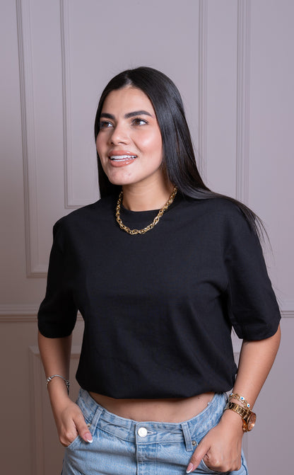 Camiseta Premium – Tela Suave y Cómoda, 100% Algodón Color Negro
