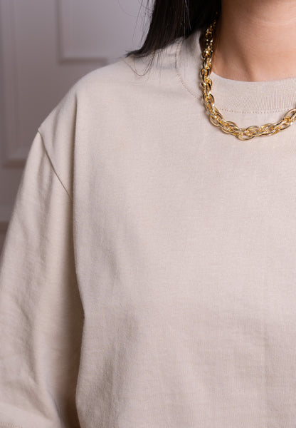 Camiseta Premium – Tela Suave y Cómoda, 100% Algodón Color Beige