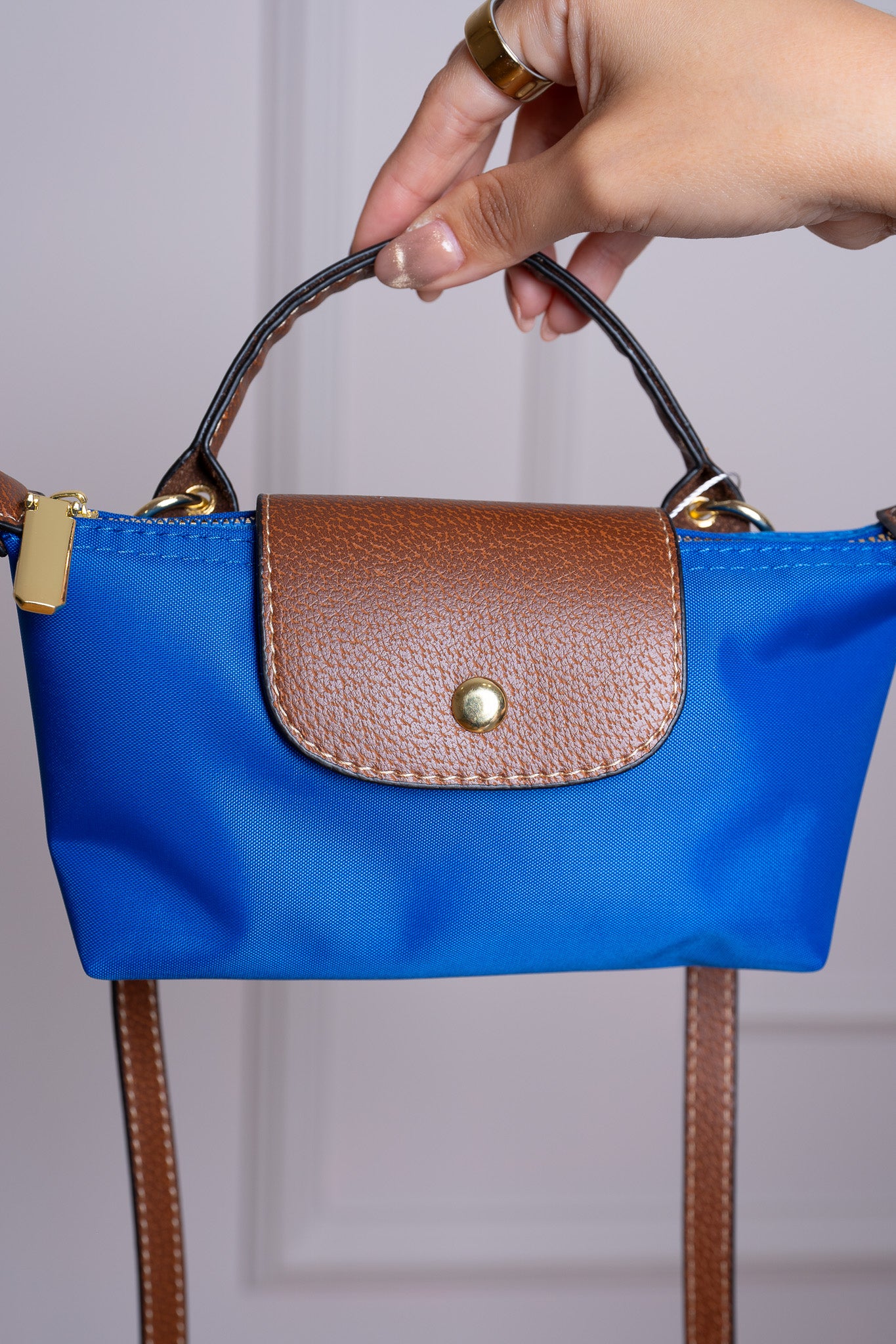 Mini Bolso “Chic París” – Azul Radiante