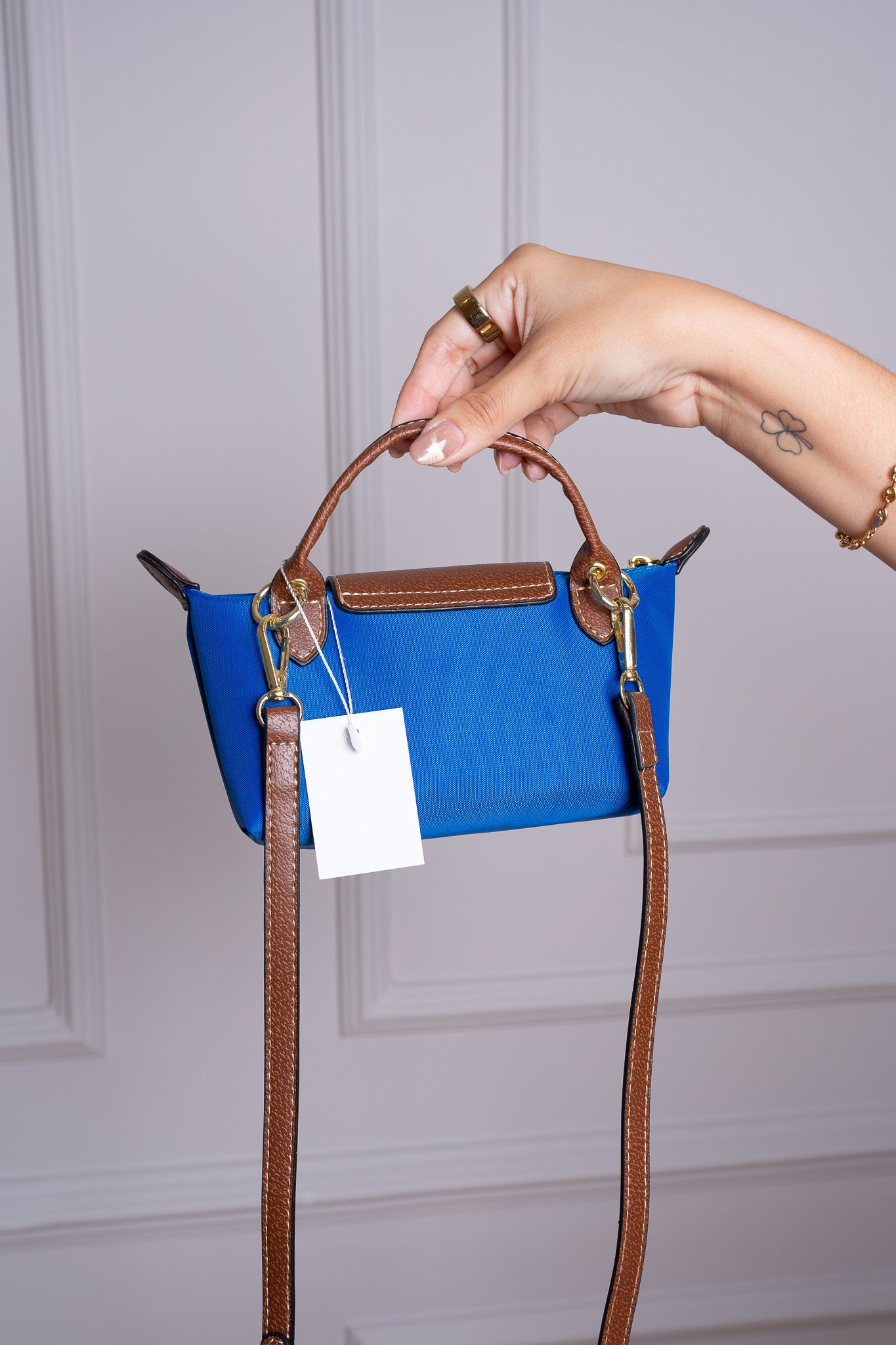 Mini Bolso “Chic París” – Azul Radiante