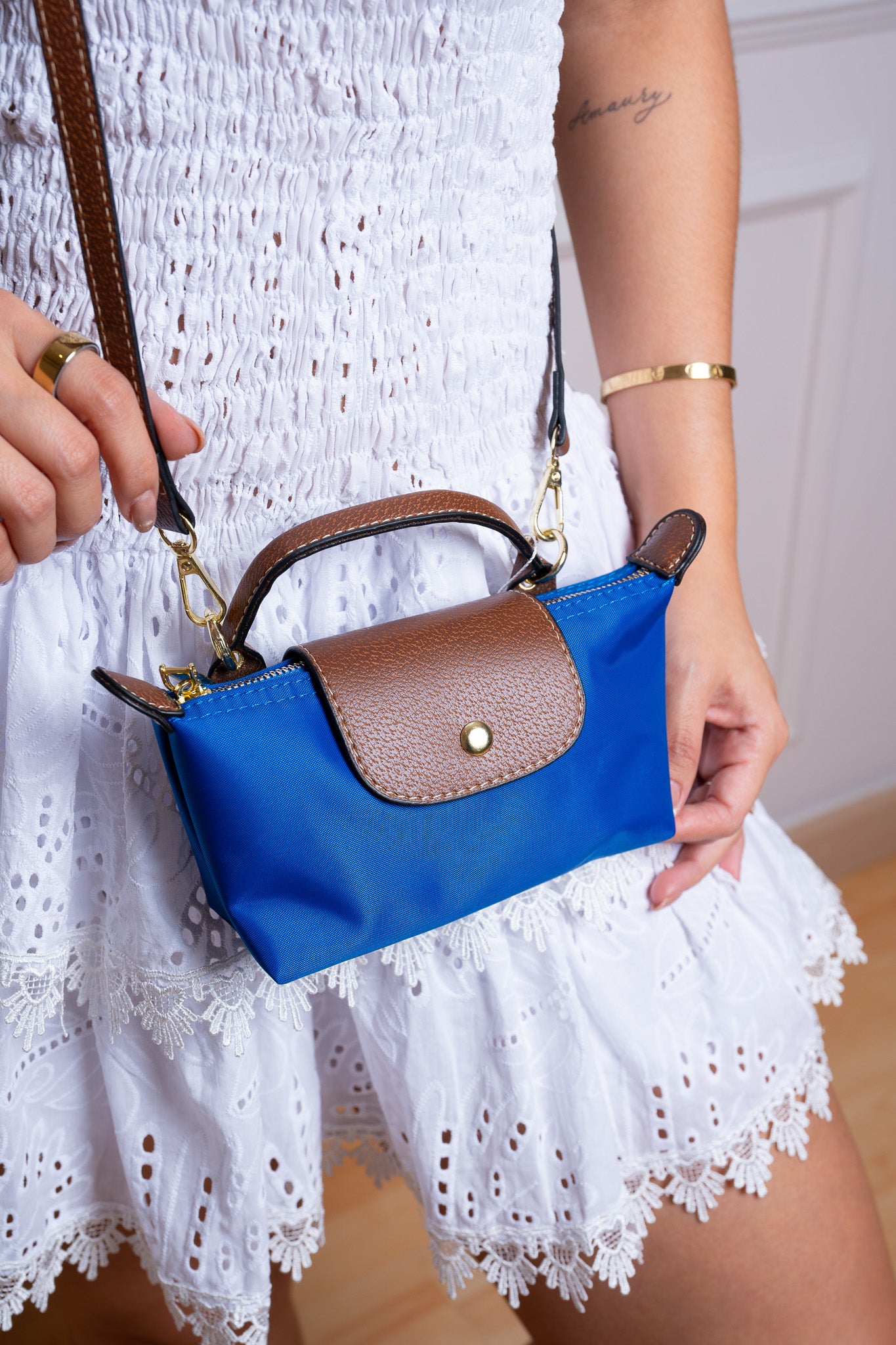 Mini Bolso “Chic París” – Azul Radiante