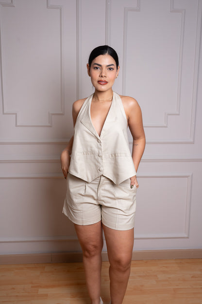 Set Beige 3 piezas en Lino