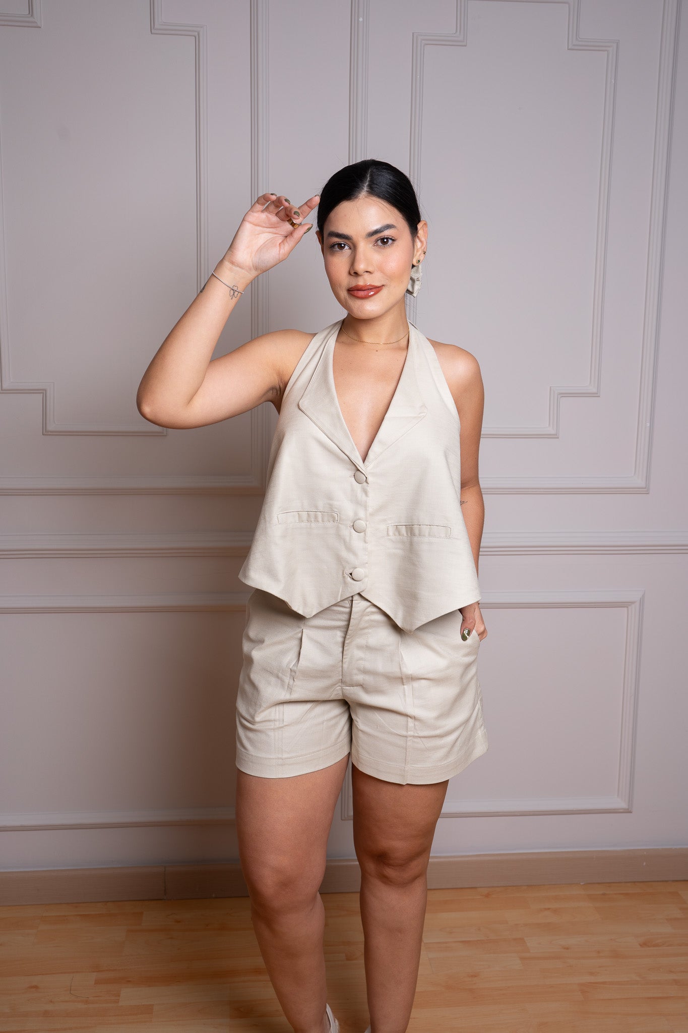 Set Beige 3 piezas en Lino