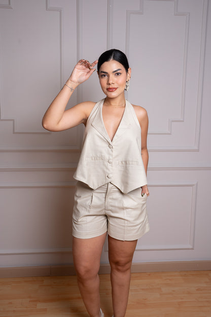 Set Beige 3 piezas en Lino