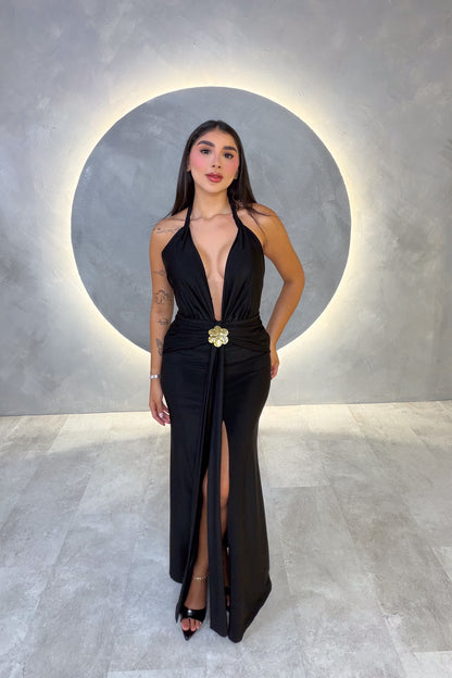 VESTIDO AMERICANO REF: LD12067 NEGRO