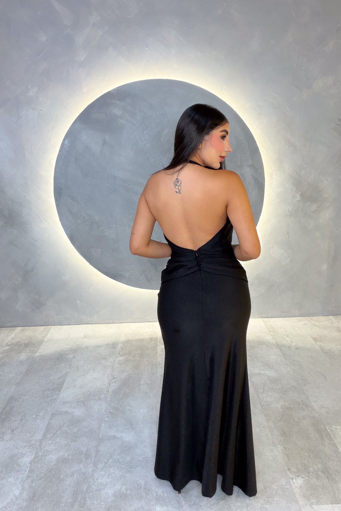 VESTIDO AMERICANO REF: LD12067 NEGRO