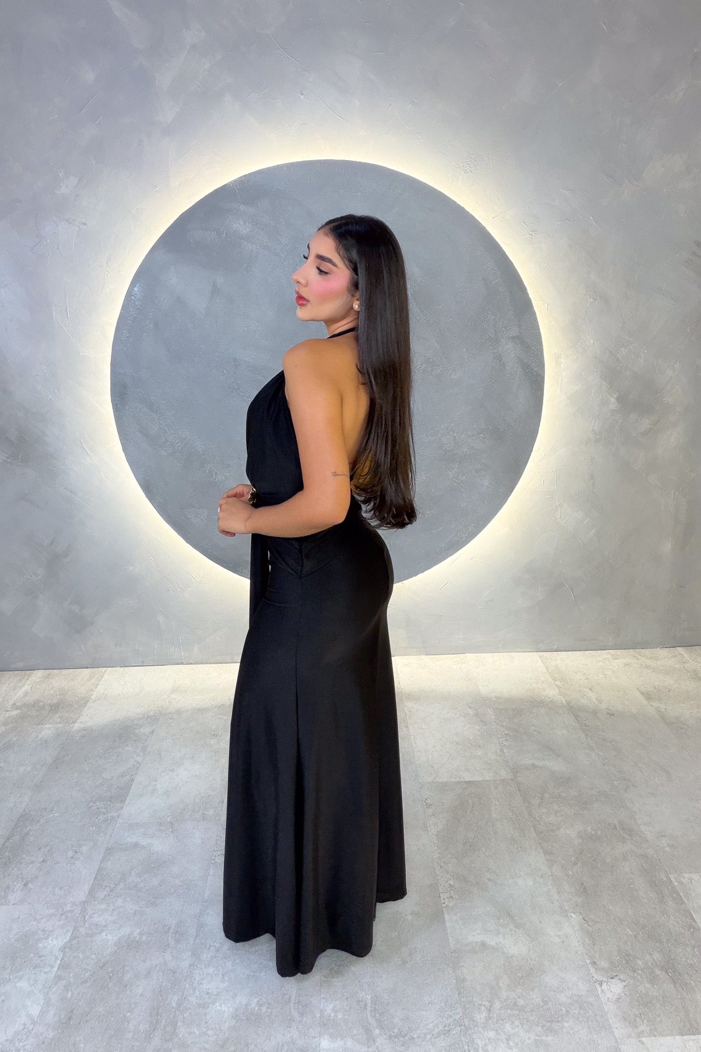VESTIDO AMERICANO REF: LD12067 NEGRO