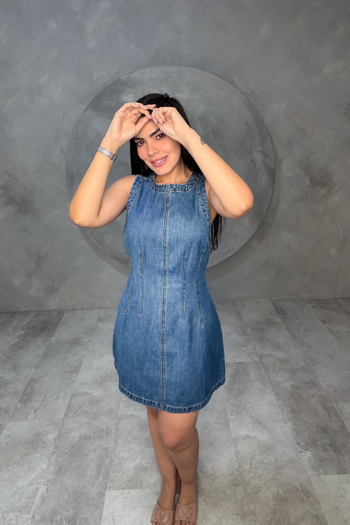VESTIDO AMERICANO REF: MD4669 OSCURO