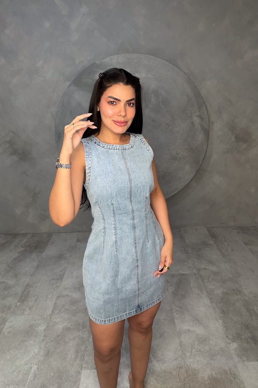 VESTIDO AMERICANO REF: MD4669 CLARO