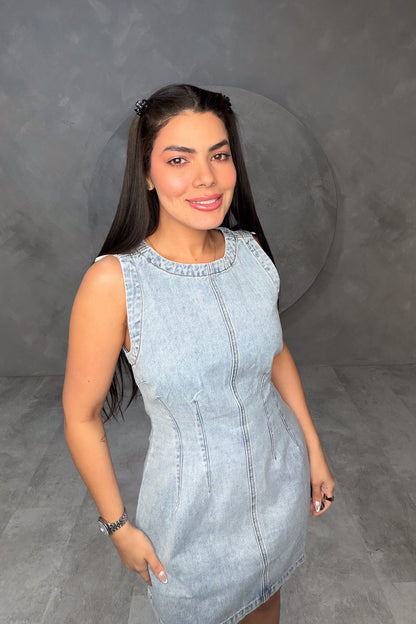 VESTIDO AMERICANO REF: MD4669 CLARO