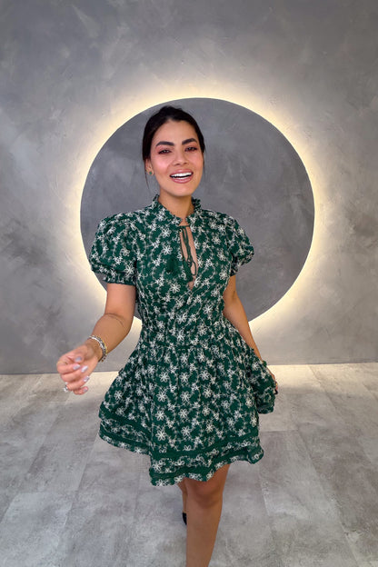 VESTIDO AMERICANO REF: MD2541M VERDE