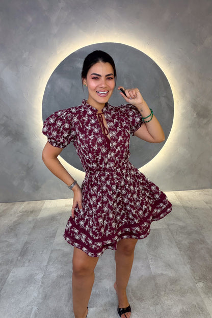 VESTIDO AMERICANO REF: MD2541M VINO