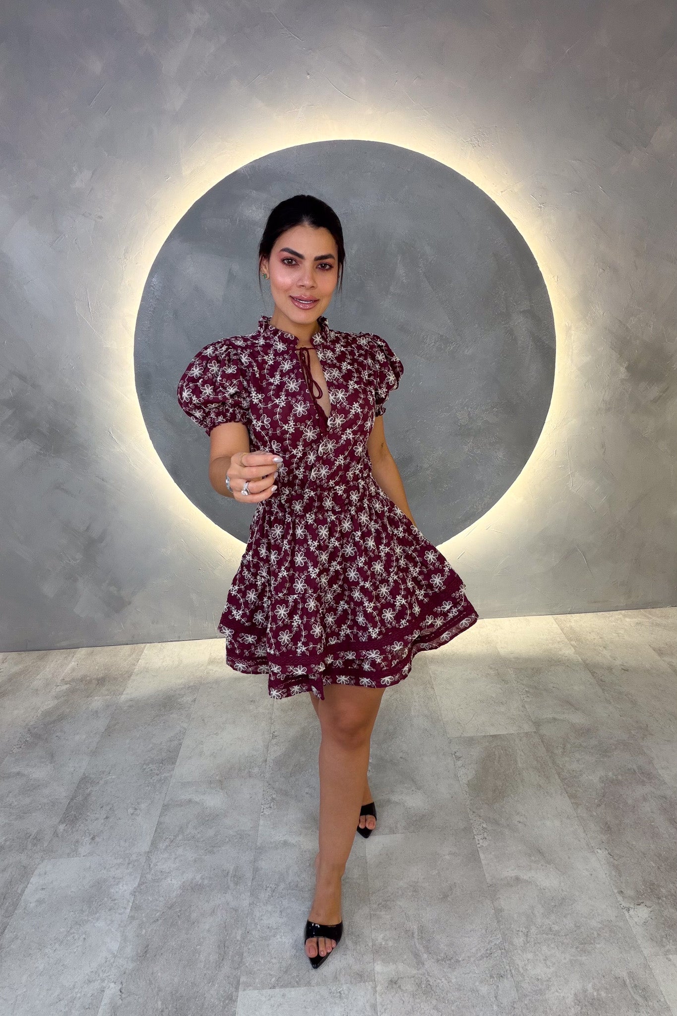 VESTIDO AMERICANO REF: MD2541M VINO