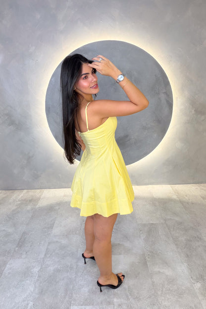 VESTIDO AMERICANO REF: ED1960 AMARILLO