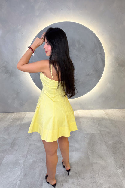 VESTIDO AMERICANO REF: ED1960 AMARILLO