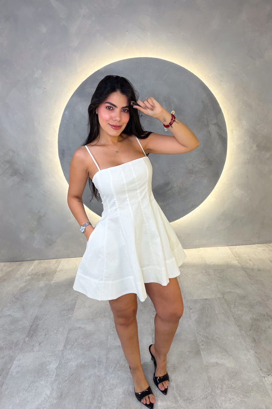 VESTIDO AMERICANO REF: ED1960 BLANCO