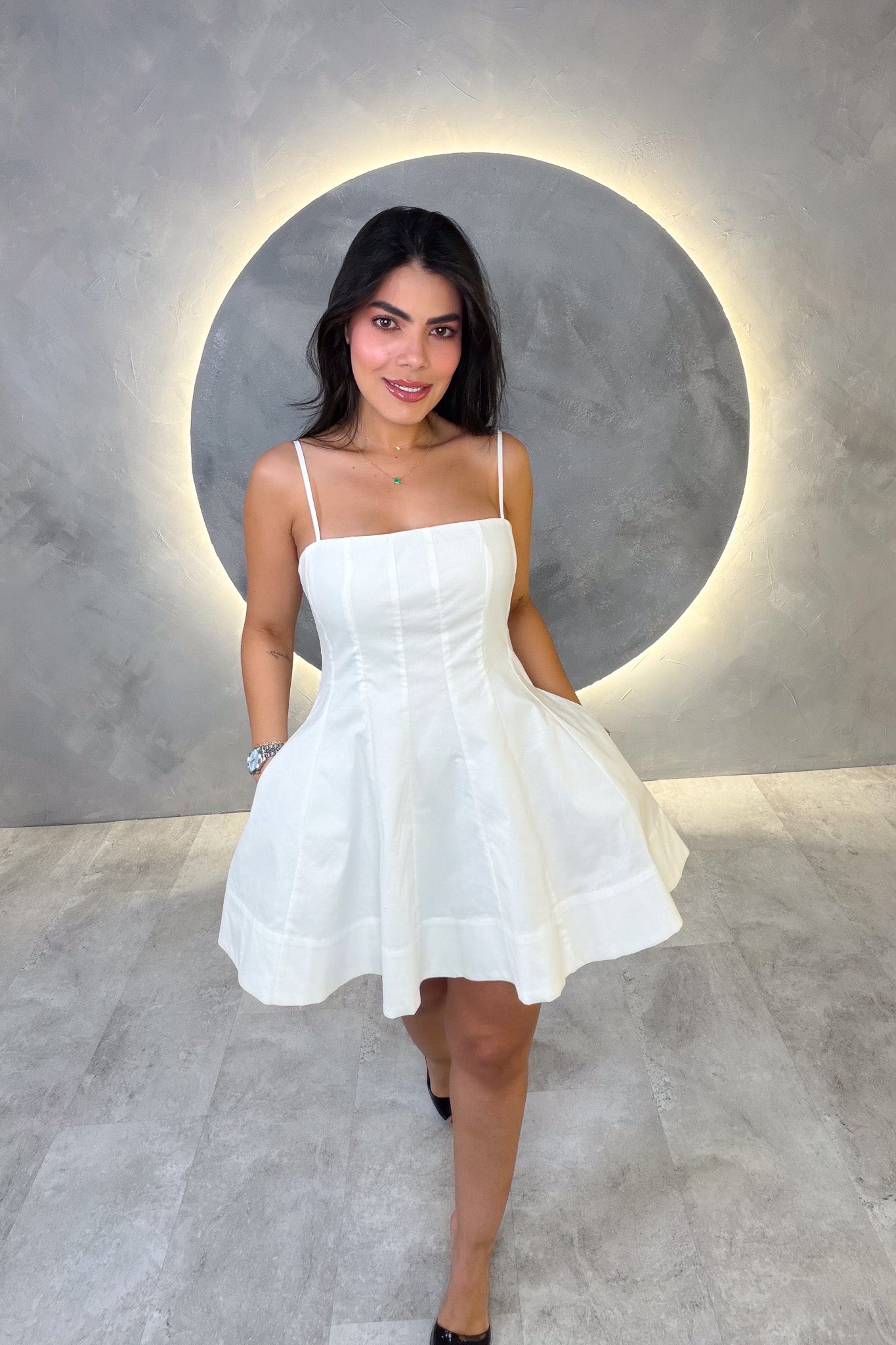VESTIDO AMERICANO REF: ED1960 BLANCO