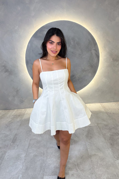 VESTIDO AMERICANO REF: ED1960 BLANCO
