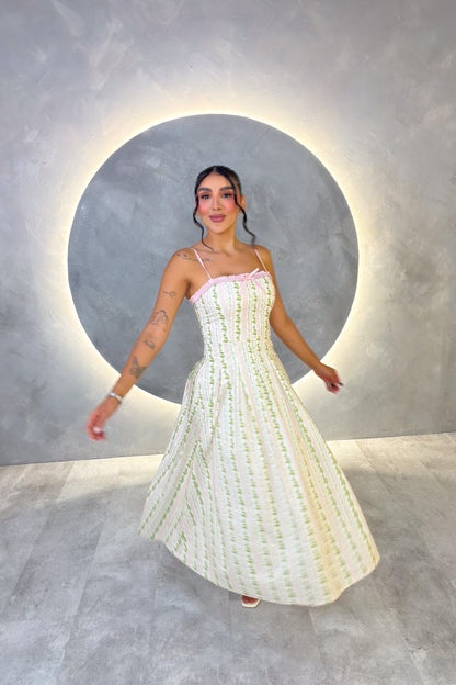 VESTIDO AMERICANO REF: MD6687 ROSADO