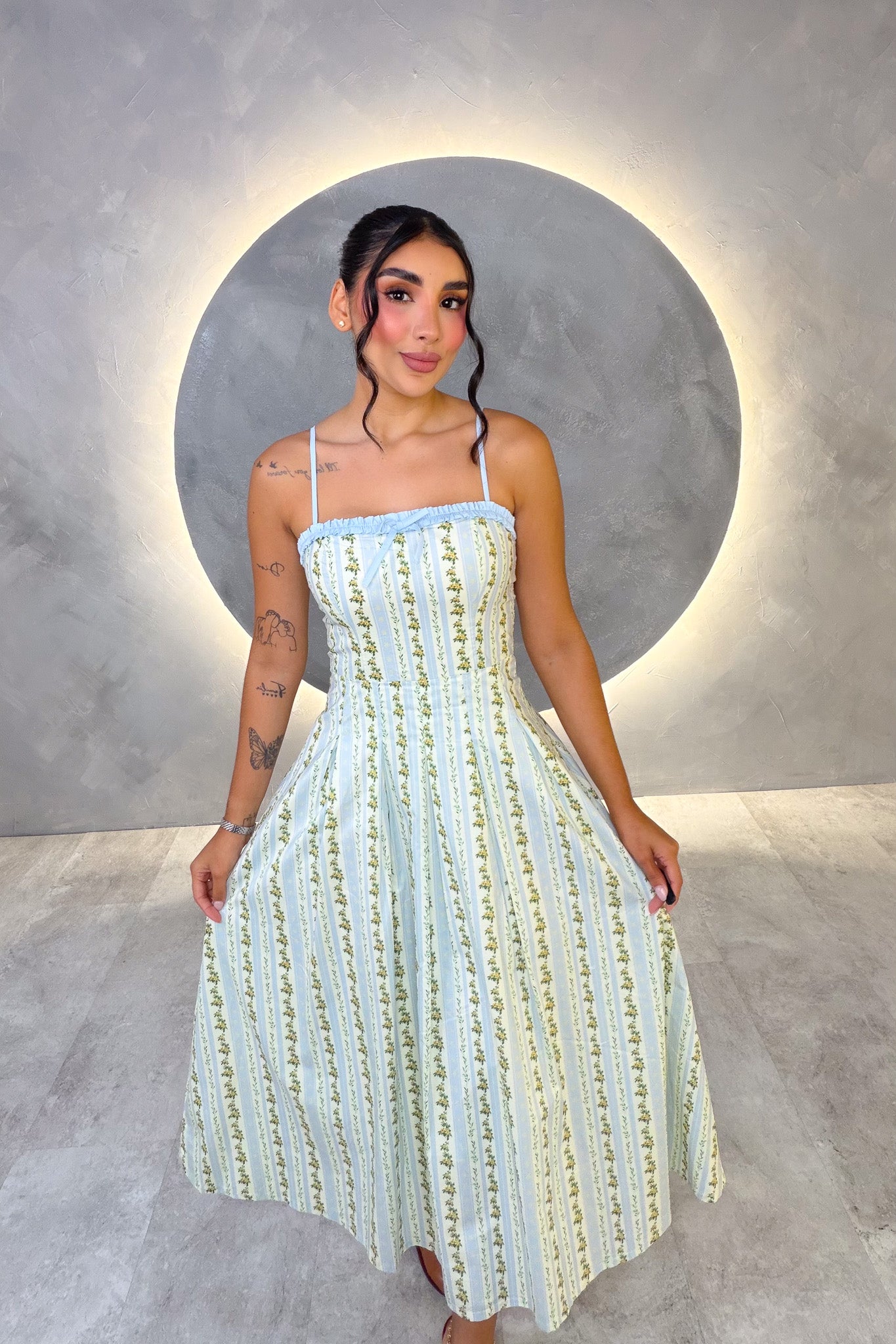 VESTIDO AMERICANO REF: MD6687 AZUL