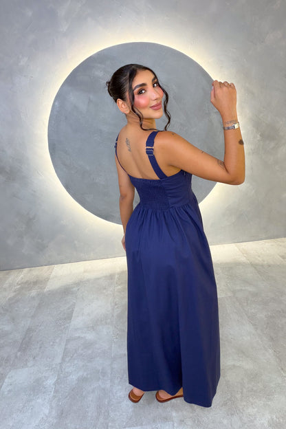 VESTIDO AMERICANO REF: MD6530 AZUL