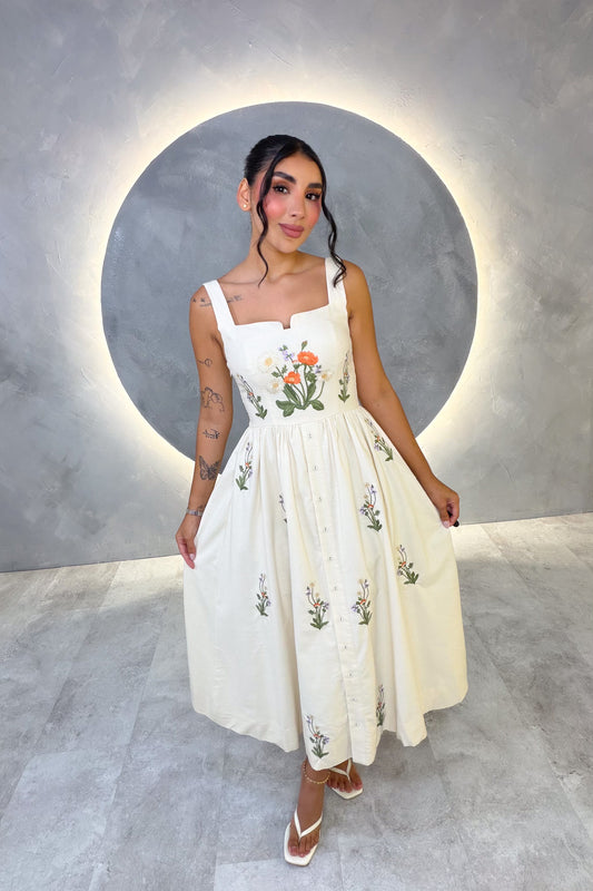 VESTIDO AMERICANO REF: MD6530 BEIGE