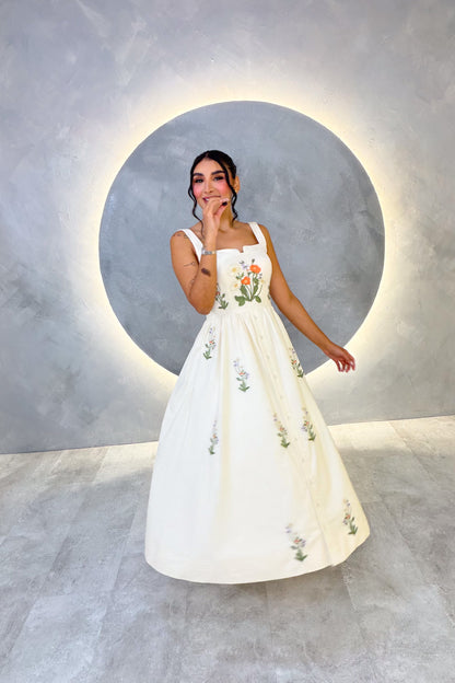 VESTIDO AMERICANO REF: MD6530 BEIGE