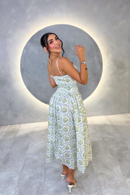 VESTIDO AMERICANO REF: MD6856 AZUL
