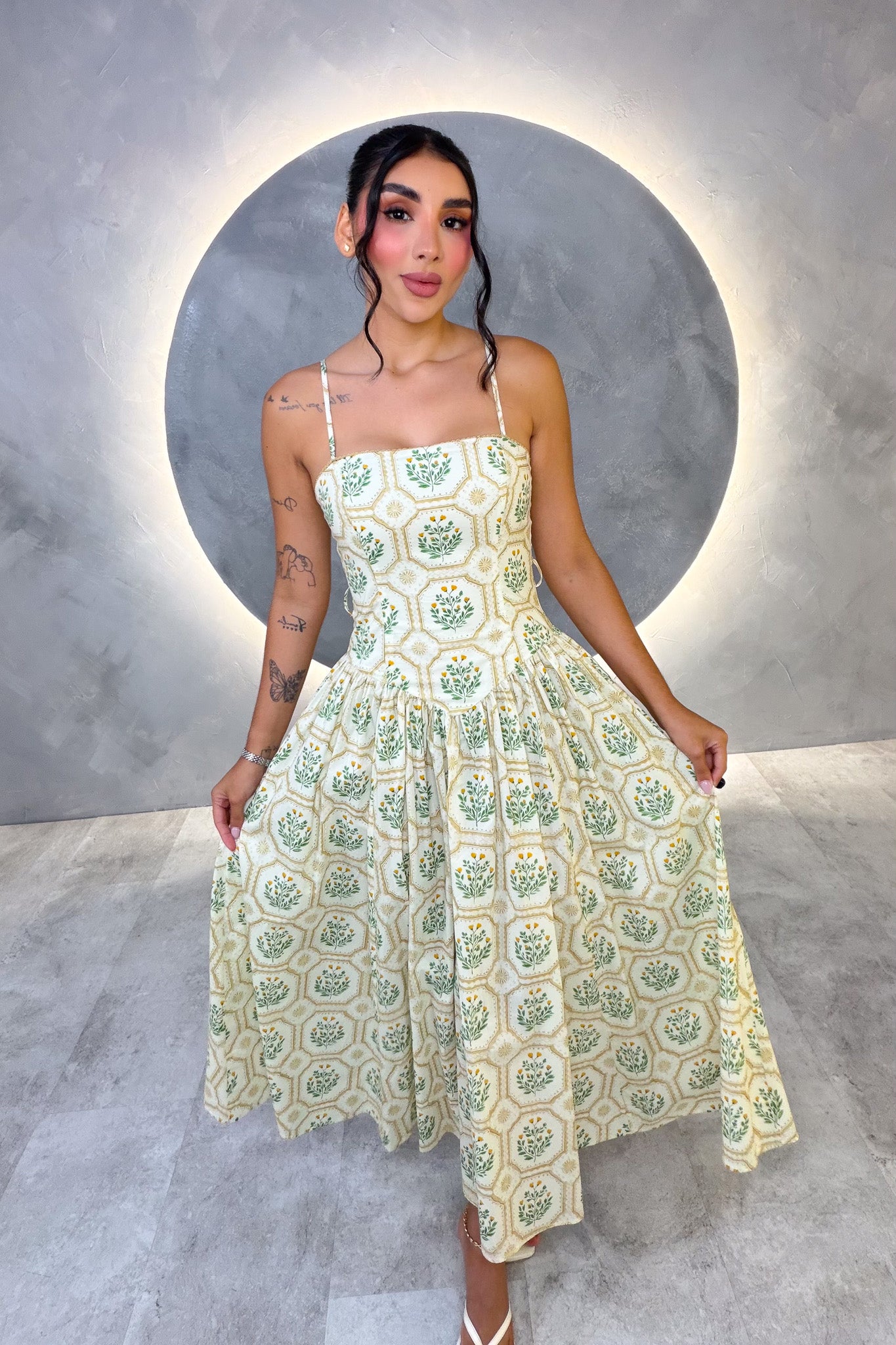 VESTIDO AMERICANO REF: MD6856 VERDE