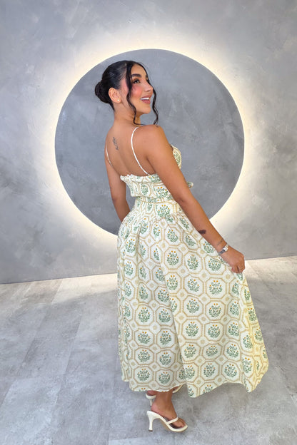 VESTIDO AMERICANO REF: MD6856 VERDE