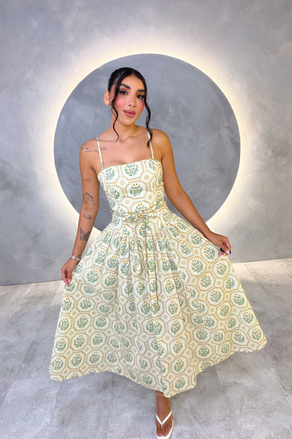VESTIDO AMERICANO REF: MD6856 VERDE