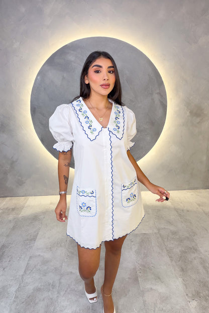 VESTIDO AMERICANO REF:MD6496 AZUL