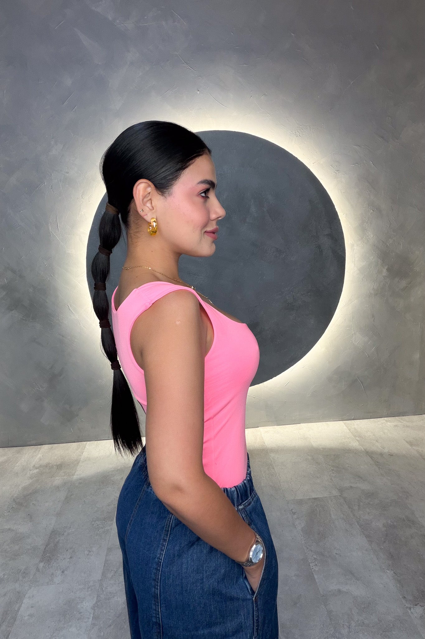 Body Rosado cuello u - CARNAVAL 2026 REF: 715