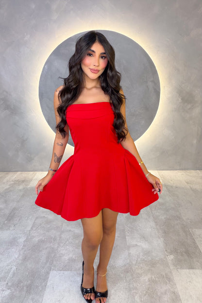VESTIDO AMERICANO REF: LD12593 ROJO